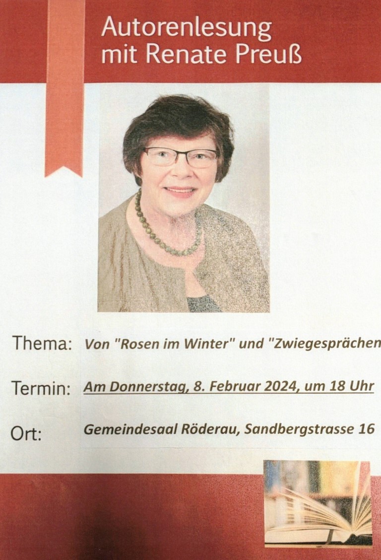 Buchlesung mit Renate Preuß in Röderau